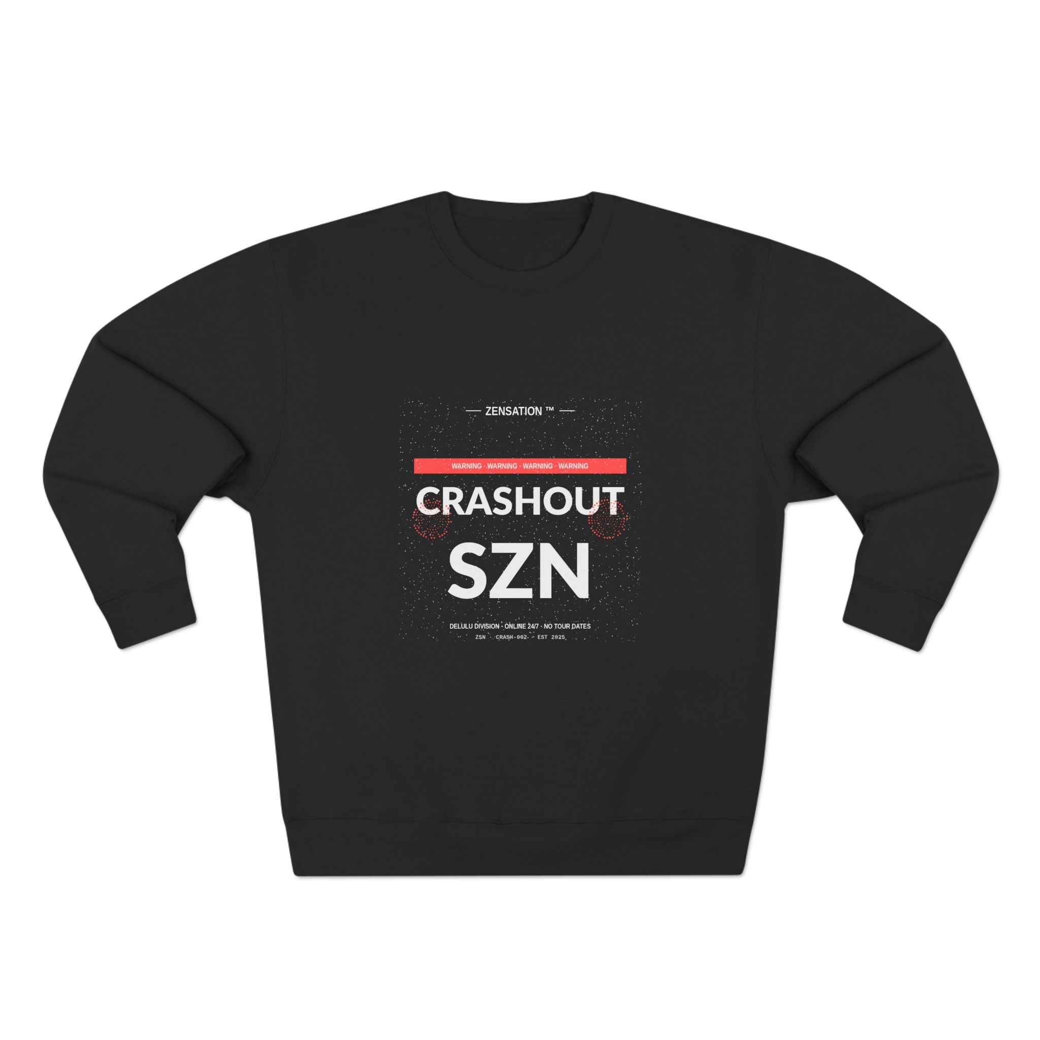 Crashout SZN Crewneck Sweatshirt — Drop 012 — Zensation streetwear (view 2)
