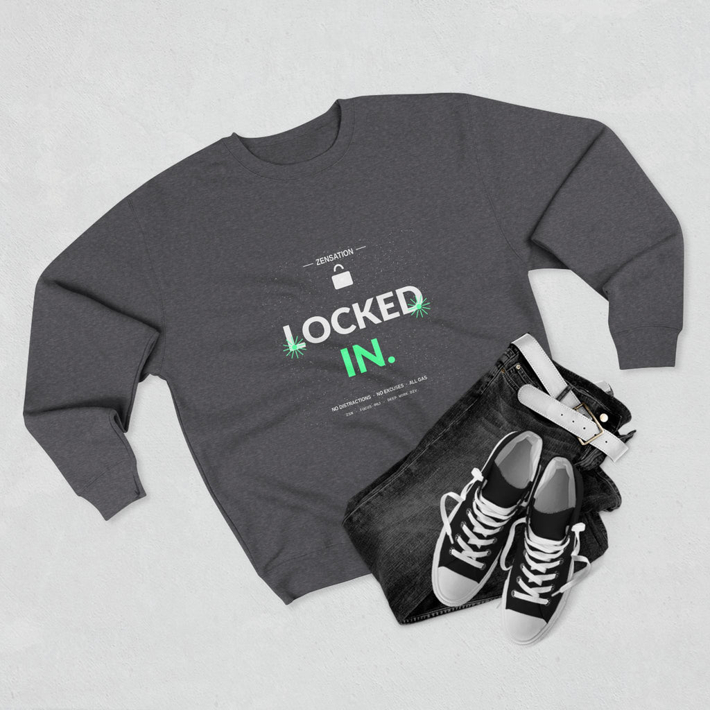 Locked In Crewneck Sweatshirt — Drop 013 — Zensation streetwear (view 6)
