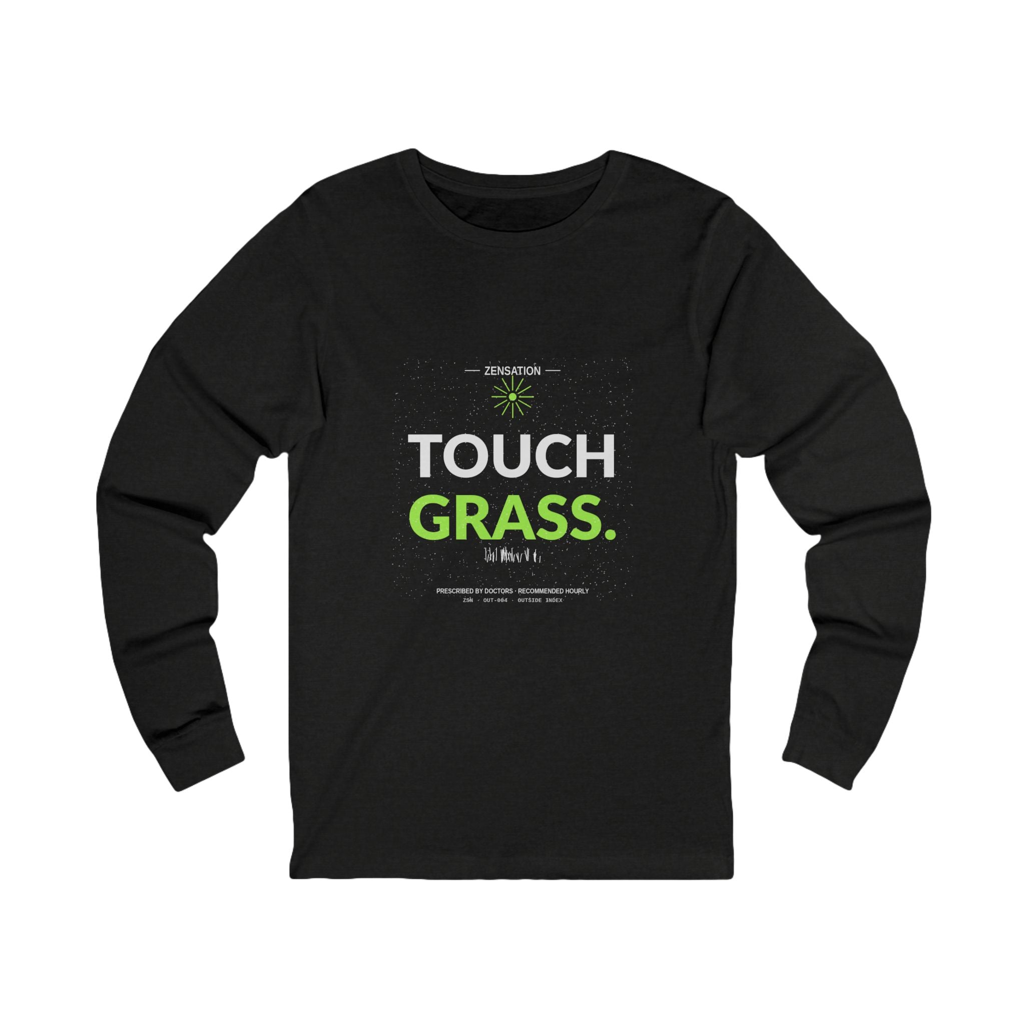Touch Grass Long Sleeve Tee — Drop 014 — Zensation streetwear (view 2)