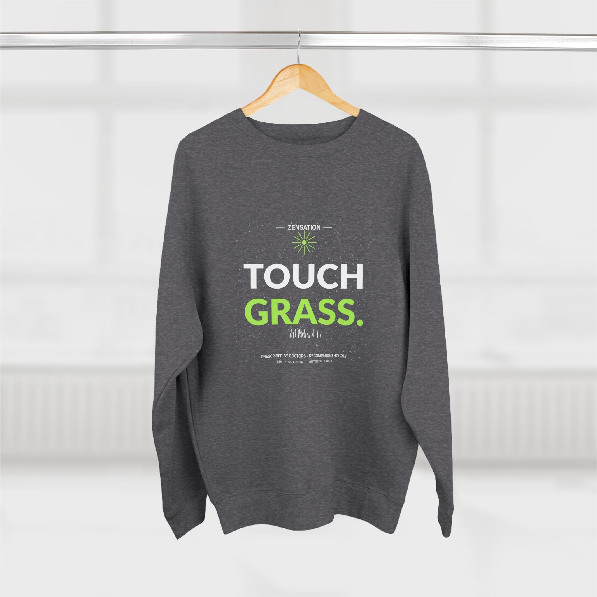 Touch Grass Crewneck Sweatshirt — Drop 014 — Zensation streetwear (view 6)