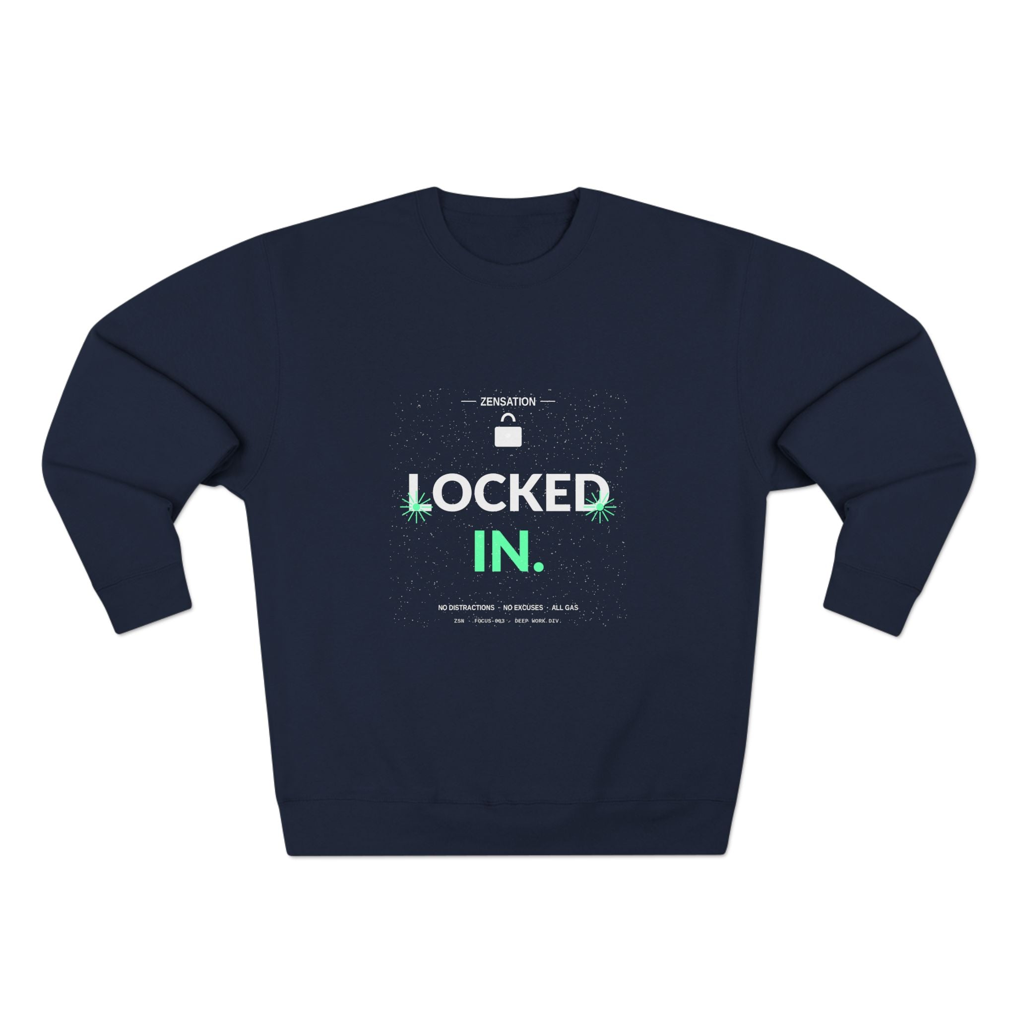 Locked In Crewneck Sweatshirt — Drop 013 — Zensation streetwear (view 4)