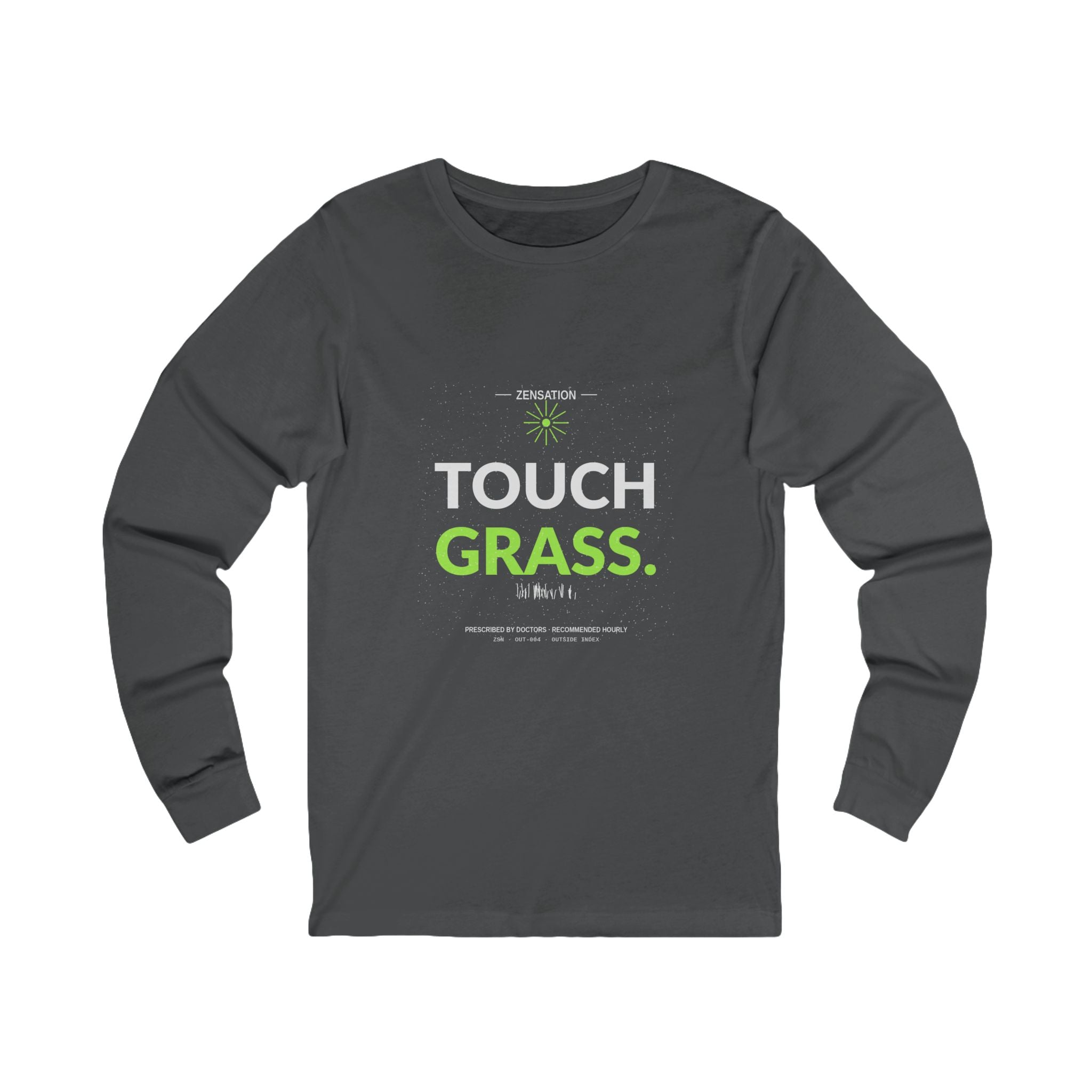 Touch Grass Long Sleeve Tee — Drop 014 — Zensation streetwear (view 3)