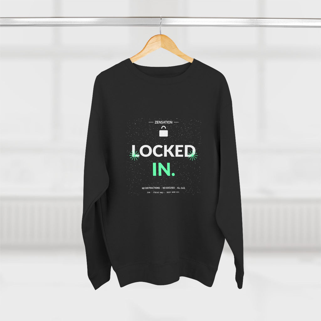 Locked In Crewneck Sweatshirt — Drop 013 — Zensation streetwear (view 10)