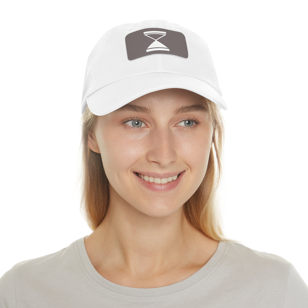 Zensation Hourglass Leather-Patch Dad Hat — Zensation streetwear (view 3)
