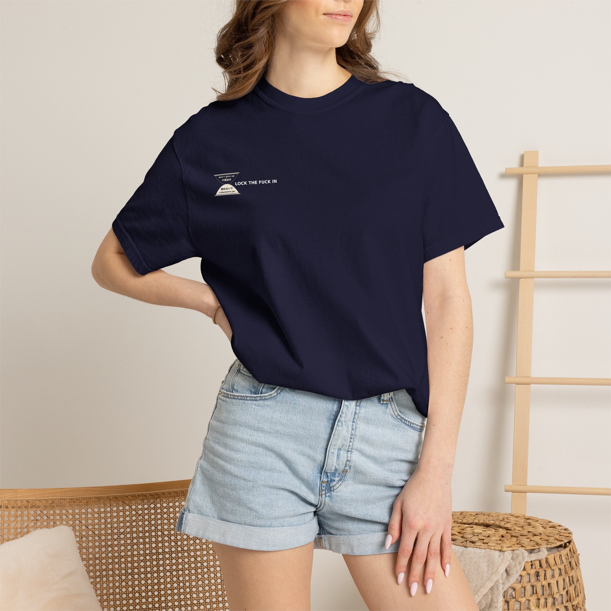 LOCK THE FUCK IN Premium T-Shirt — Drop 016 — Zensation streetwear (view 13)