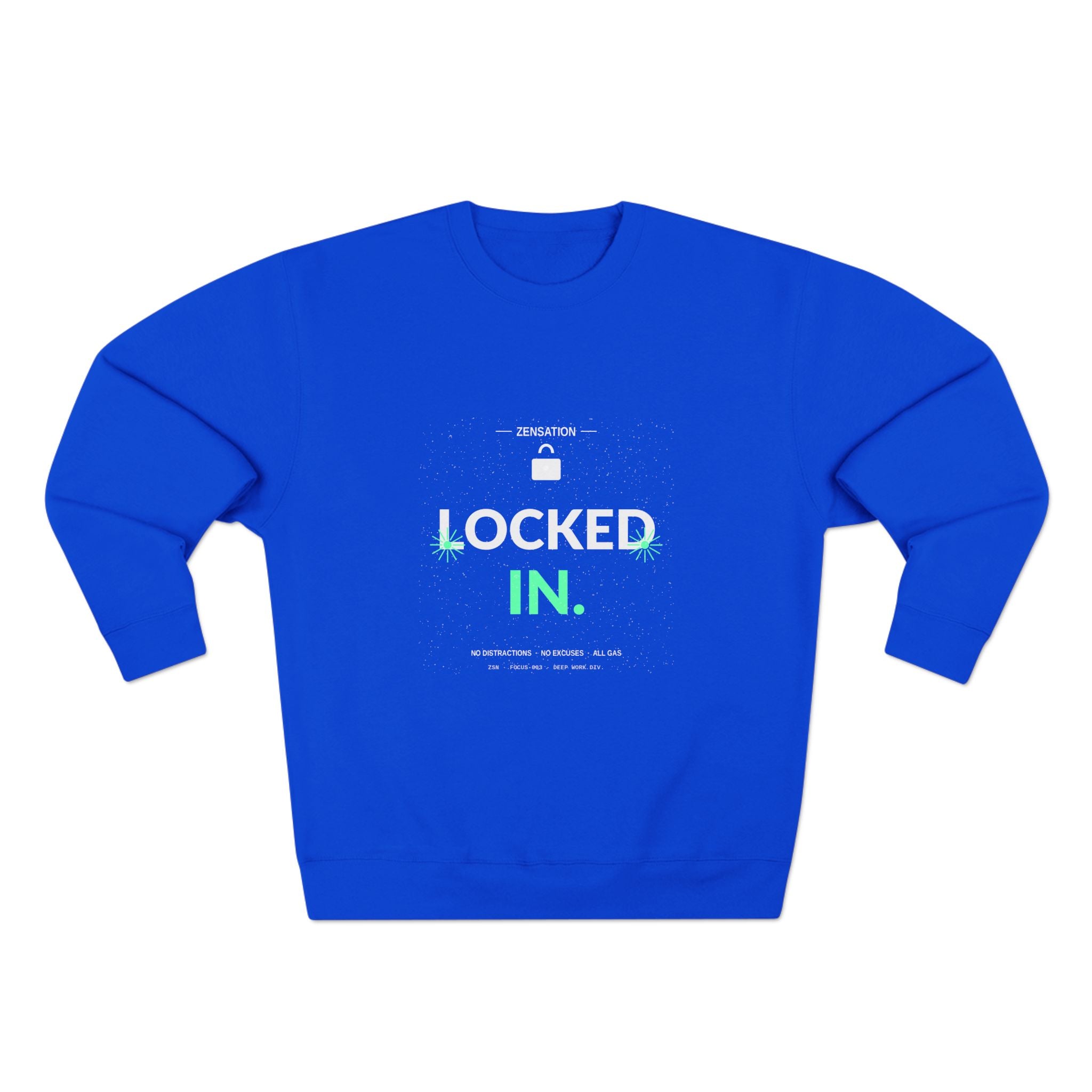 Locked In Crewneck Sweatshirt — Drop 013 — Zensation streetwear (view 3)