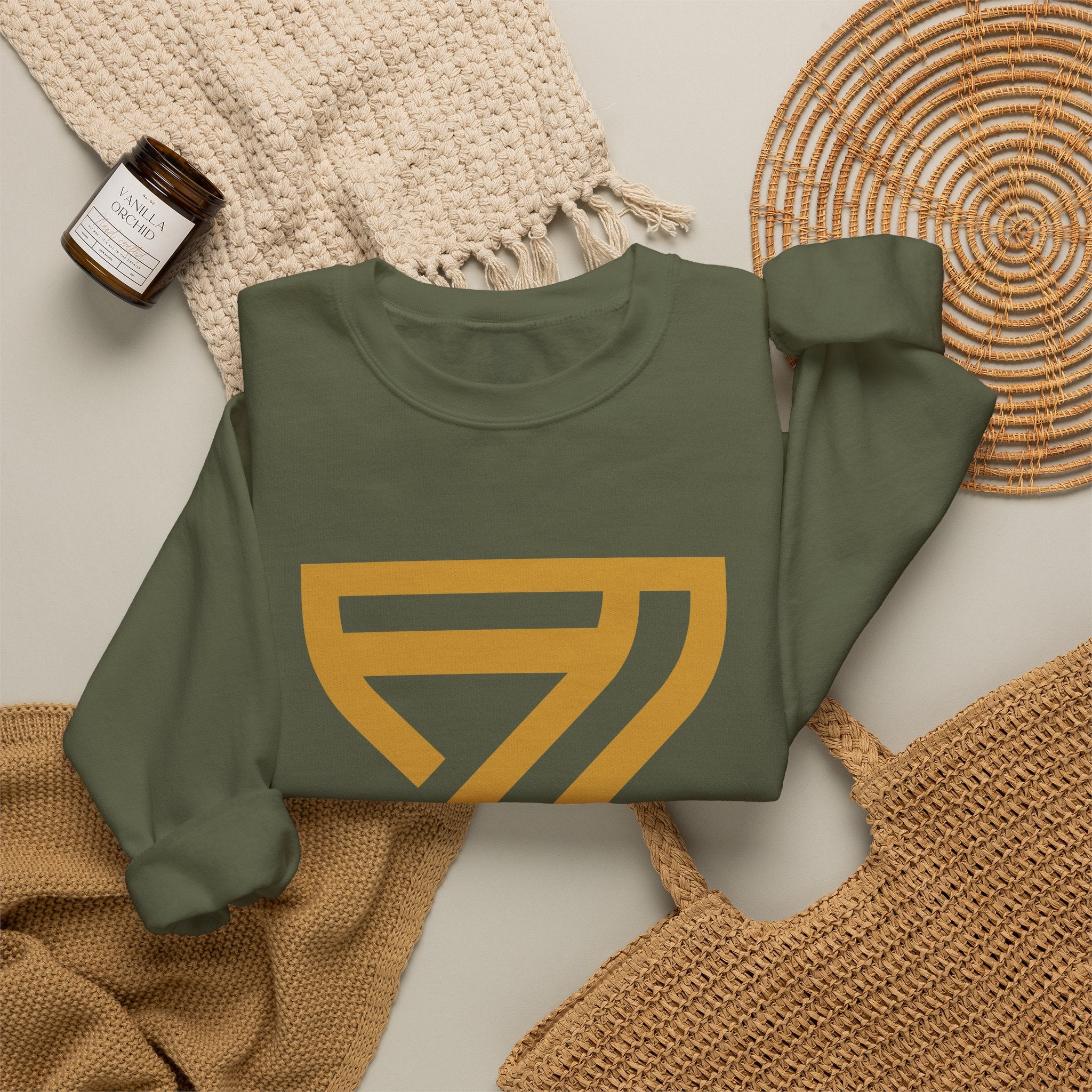 Essentials Crewneck — Gold Hourglass
