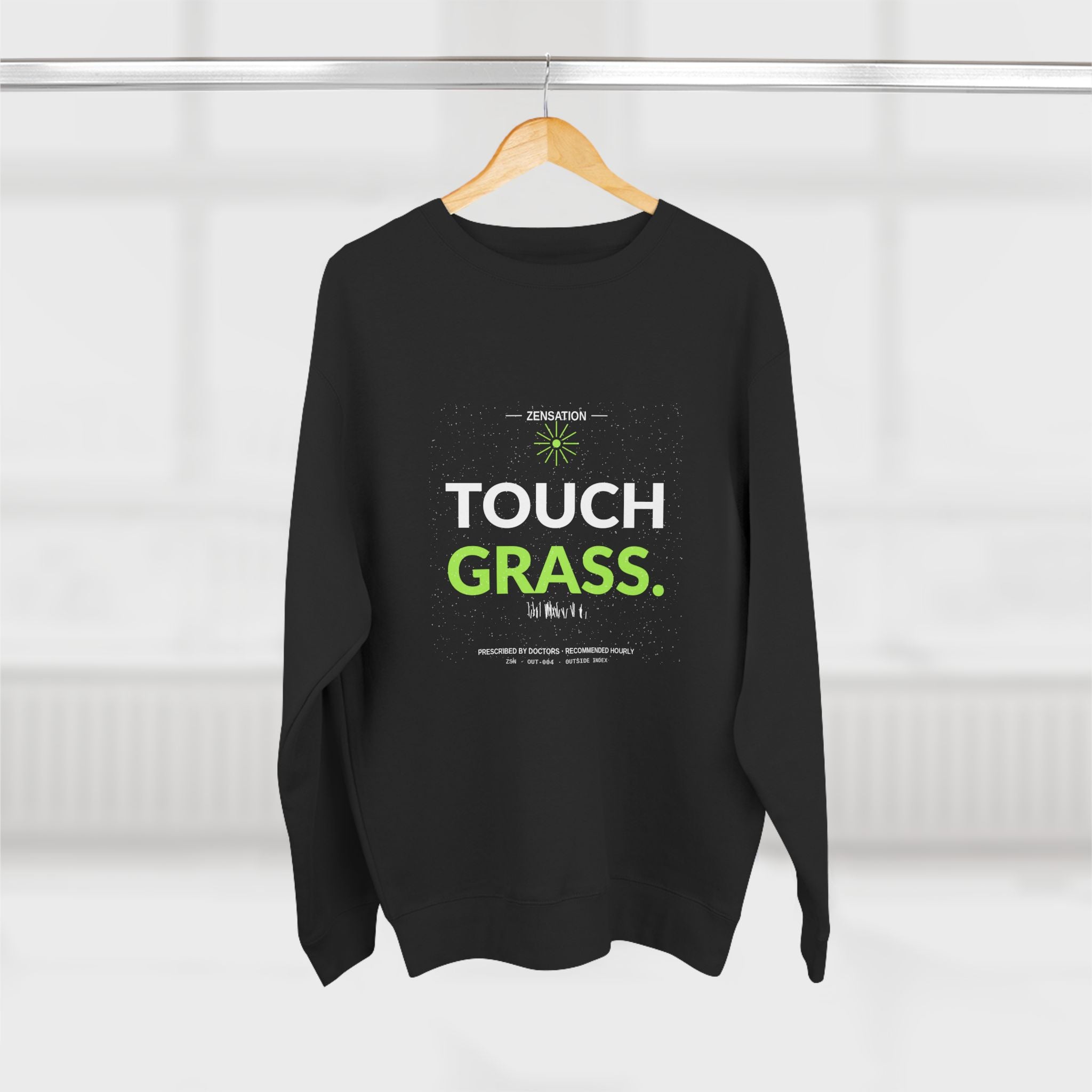 Touch Grass Crewneck Sweatshirt — Drop 014 — Zensation streetwear (view 8)