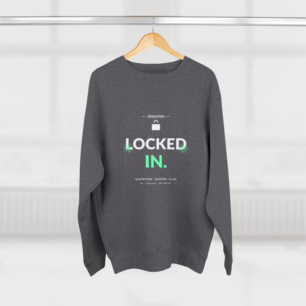 Locked In Crewneck Sweatshirt — Drop 013 — Zensation streetwear (view 7)