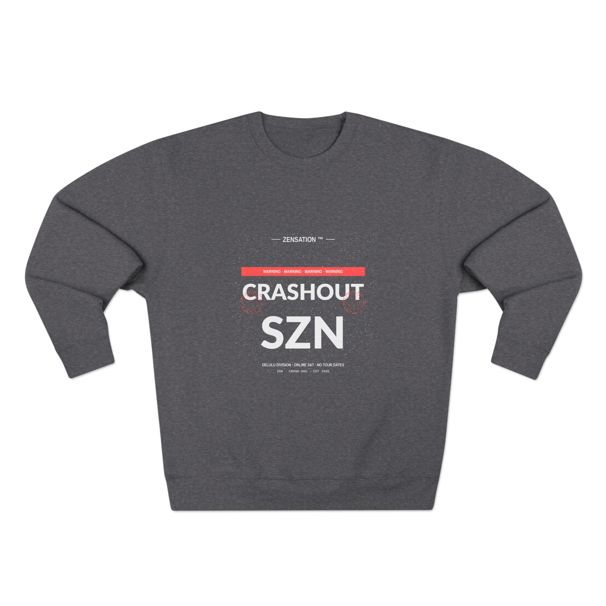 Crashout SZN Crewneck Sweatshirt — Drop 012 — Zensation streetwear (view 3)