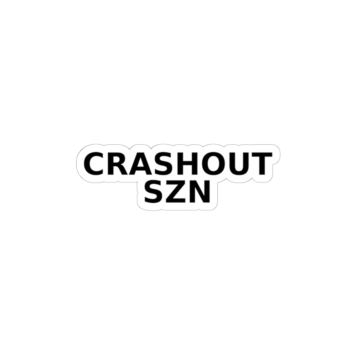 CRASHOUT SZN Kiss-Cut Sticker — Drop 017 — Zensation streetwear (view 3)