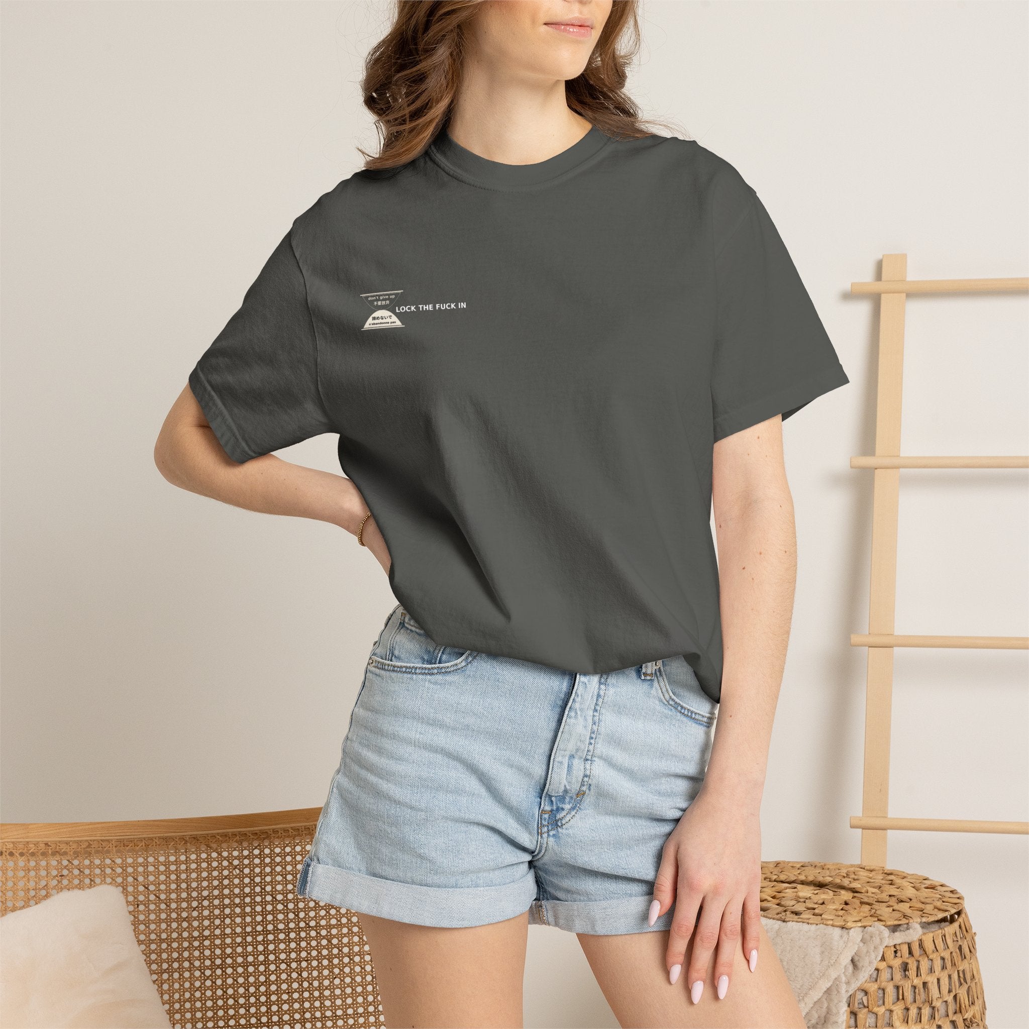 LOCK THE FUCK IN Premium T-Shirt — Drop 016 — Zensation streetwear (view 7)