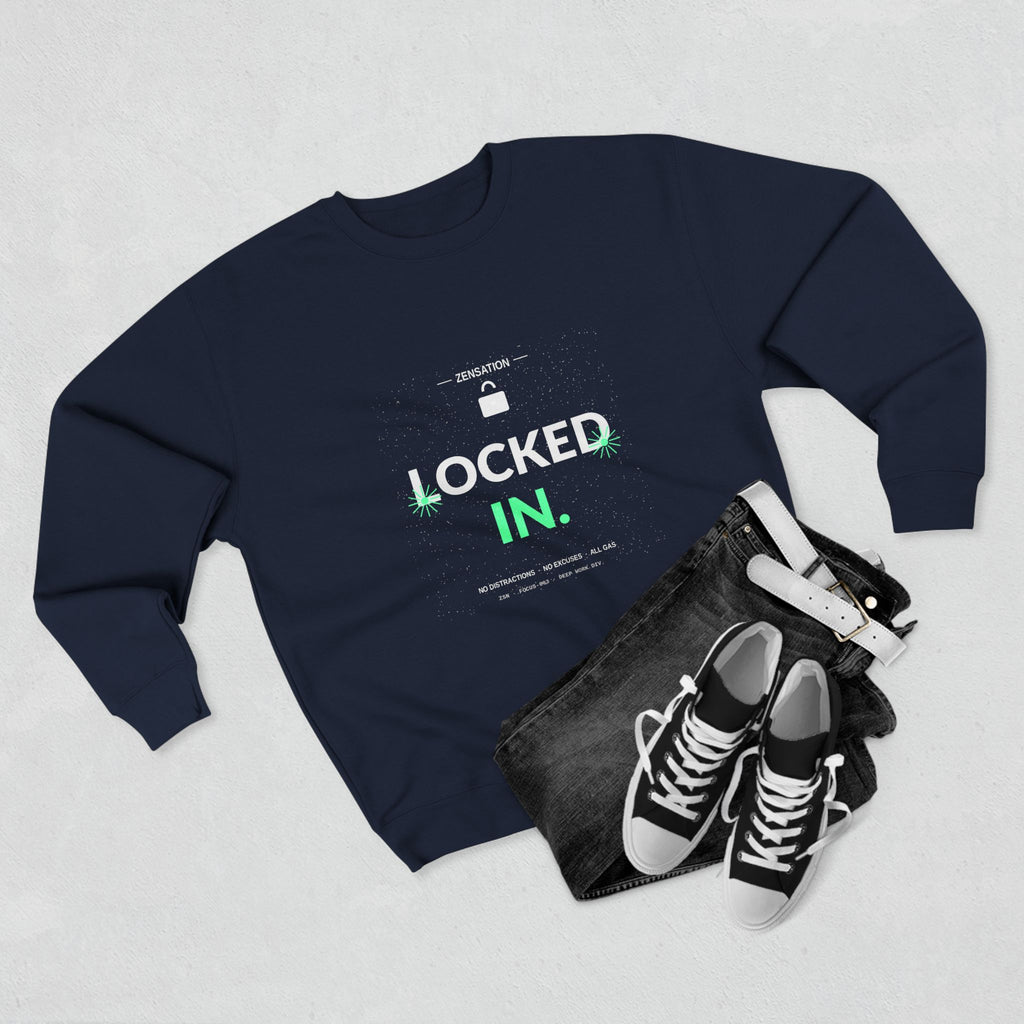 Locked In Crewneck Sweatshirt — Drop 013 — Zensation streetwear (view 15)